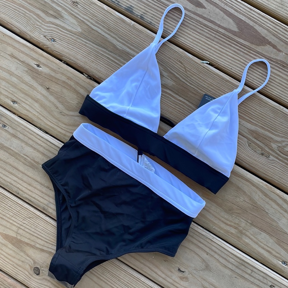 PLT Contrast Triangle High-Rise Bikini